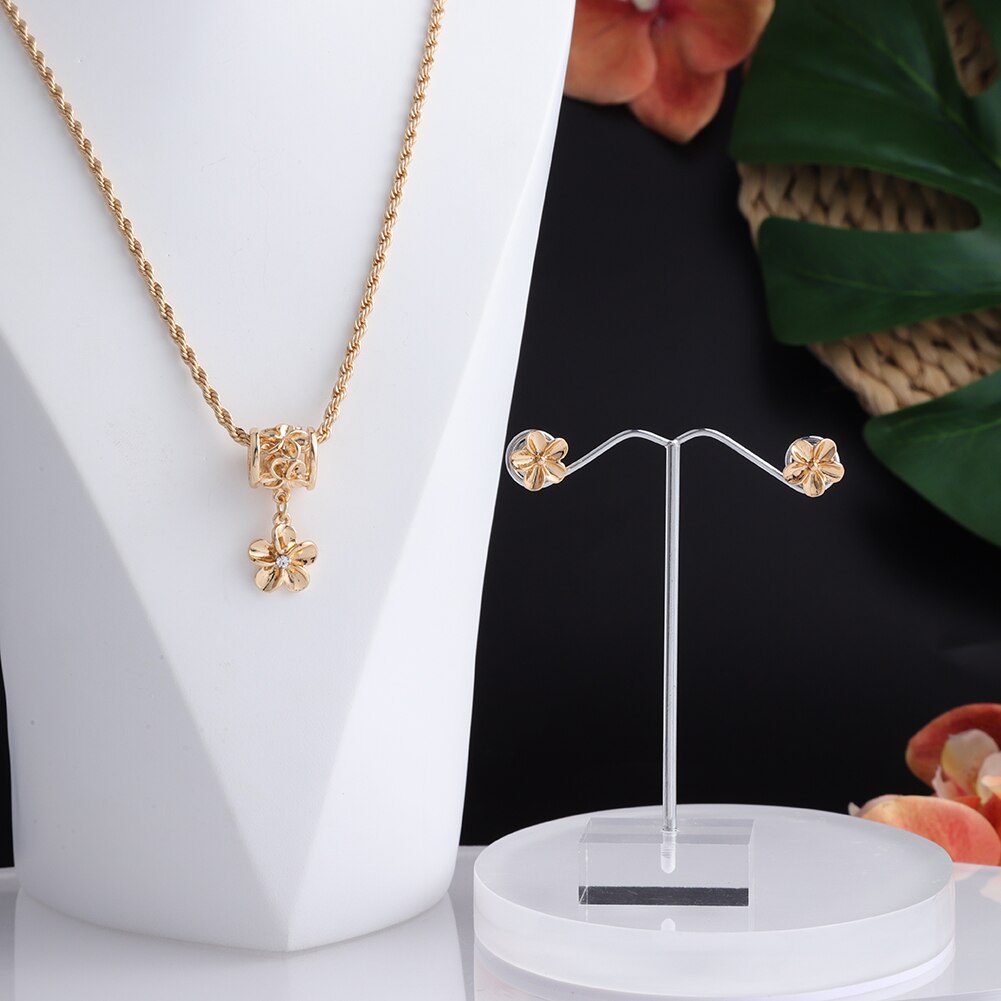 SophiaXuan Hawaiian Jewelry Set Samoa Polynesian Plumeria Flower Earrings Necklaces Sets Jeweler for Women Party: Default Title