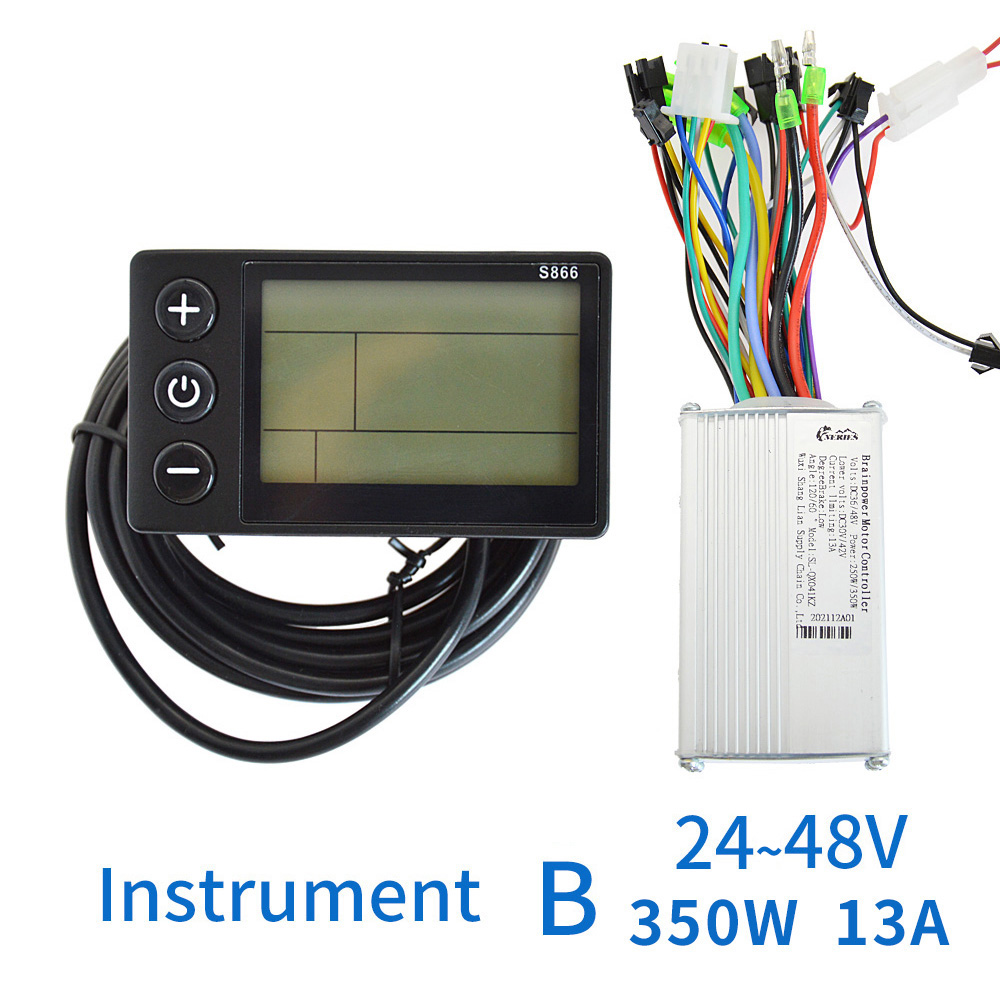 24v/36v/48v 250w 350w motor borstlös styrenhet elcykel intelligent styrning av borstlös likströmsmotor lcd instrumentsats: A 36v 48v