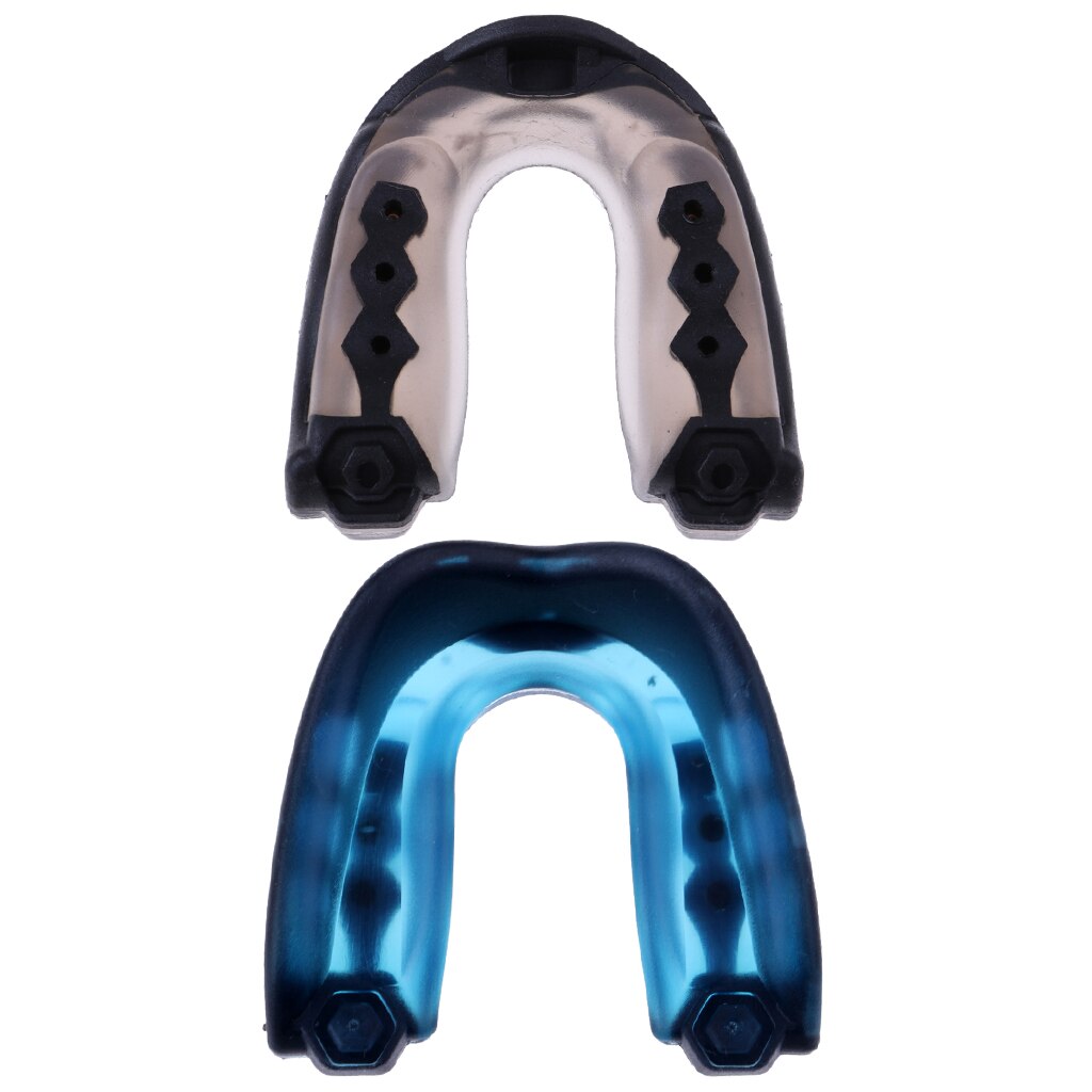 2X Adult Boxing Mouth Guard Taekwondo MMA Teeth Protector Mouthpiece &amp; Case