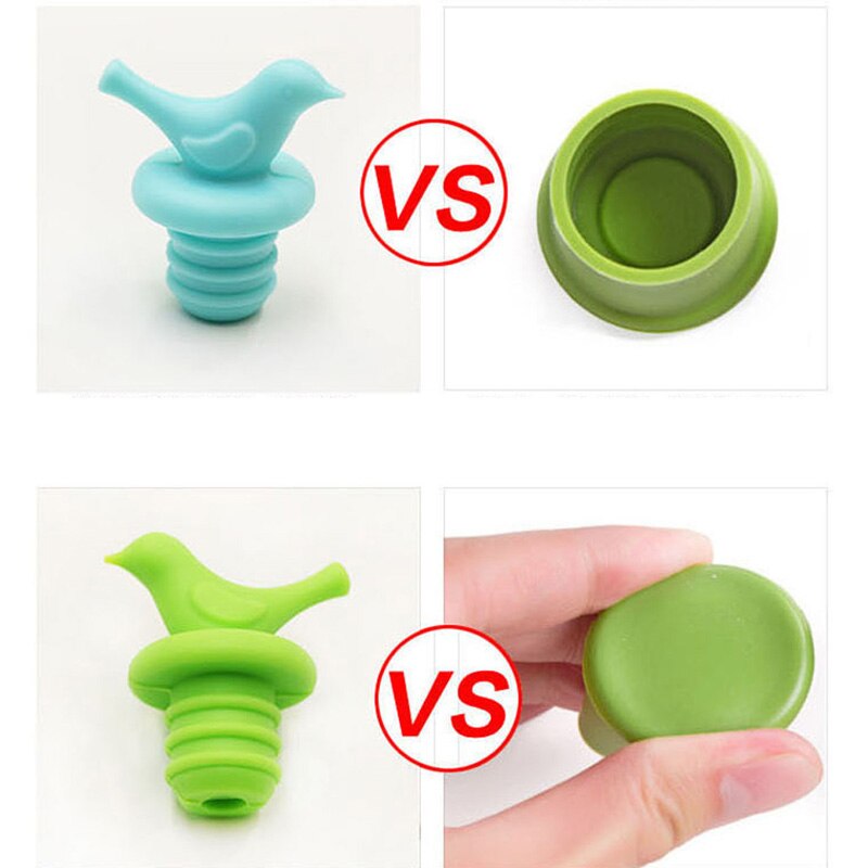 Tapón de silicona para botella de vino, de grado alimenticio tapón para botella de cerveza, tapas para botellas, selladores, libre de goteo, tapón para mantenimiento fresco, accesorios de herramientas de cocina