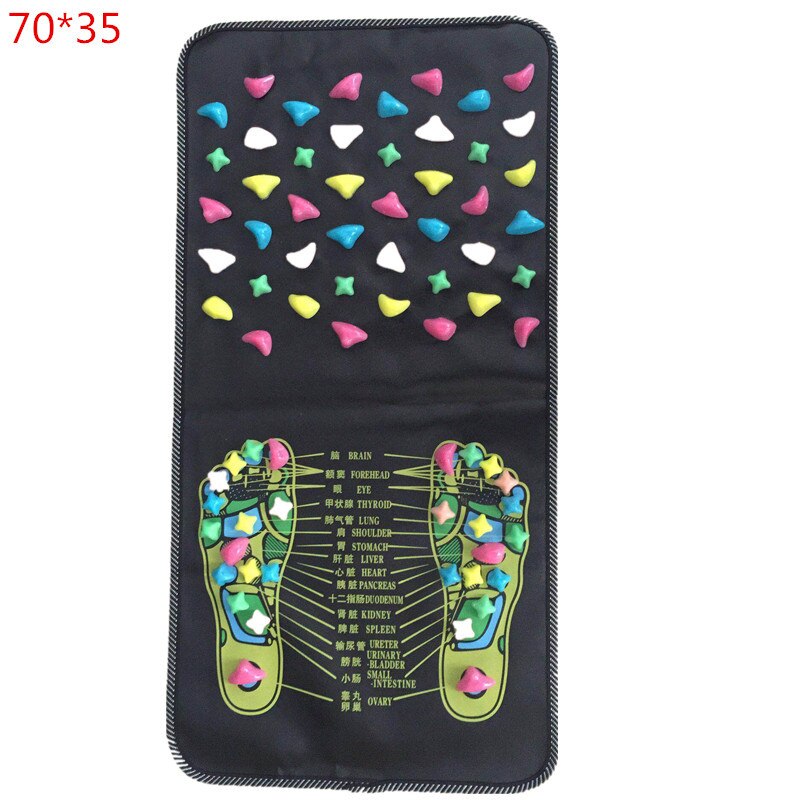 Health Road 70*35 Imitation Stone Foot Massage Mat Pebble Fitness Equipment Walk on Stone Mat