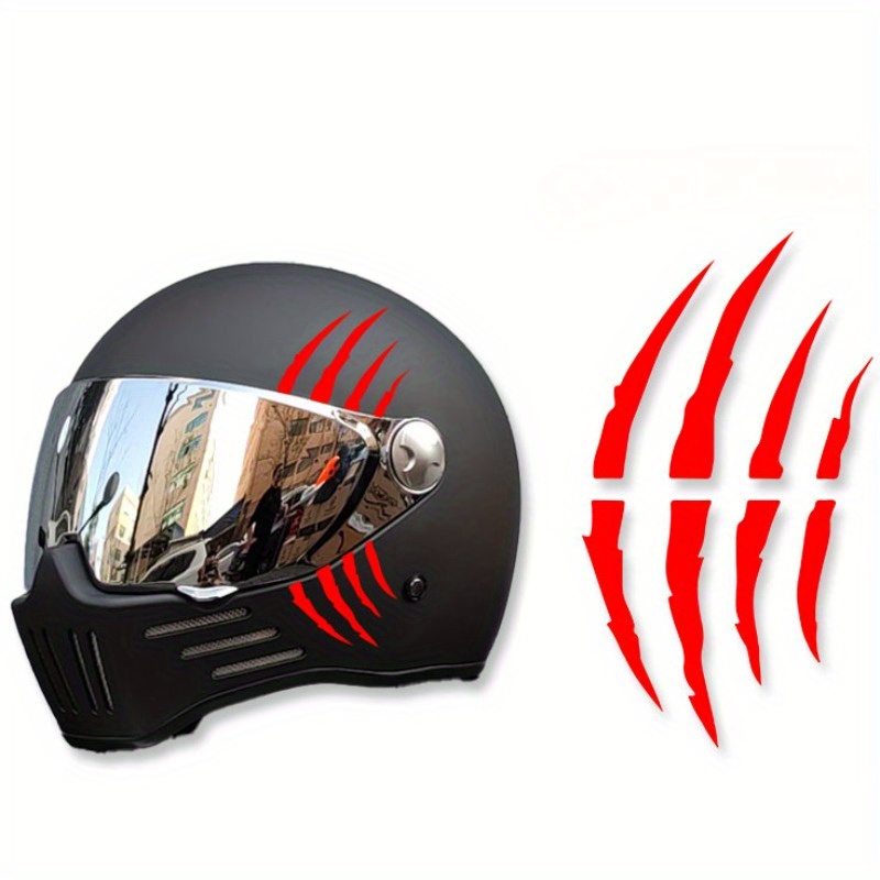 Pegatinas para casco de motocicleta, calcomanías creativas de vinilo con arañazos de garra de monstruo, impermeables, bricolaje, tanque de combustible de motocicleta, decoración corporal para Scooter