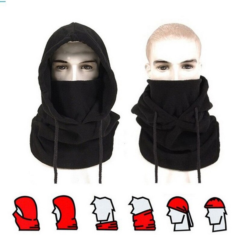 Máscara de invierno ajustable con cuello de pasamontañas y capucha para ciclismo deportivo accesorios de motos para hombres y mujeres