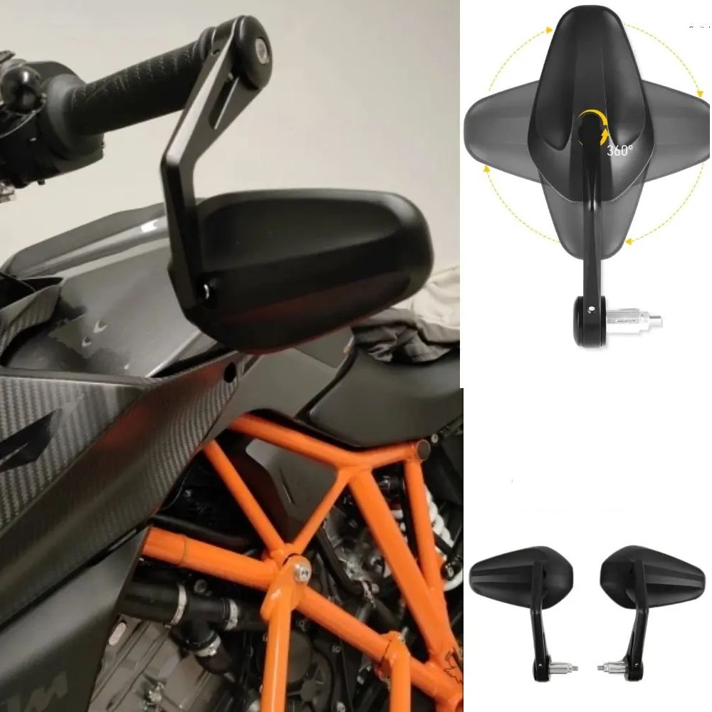 7/8 "22mm Moto MotoScooter Vista posteriore Specchietto laterale Manubrio End Specchi per Yamaha KawasakiMoto Parti