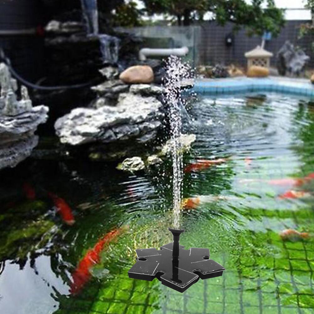 Snowflake Solar Water Fountain Power Garden Pond Decor Floating Fountain Freestanding Submersible Solar Panel Water Pump Kit