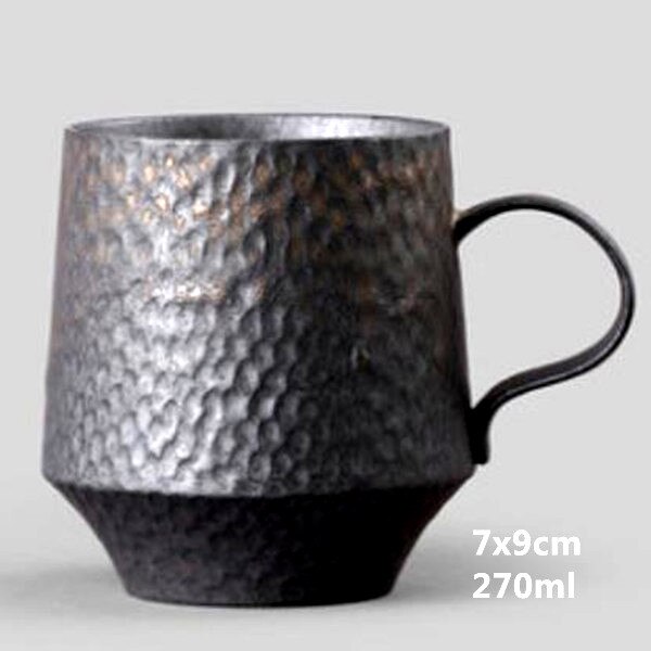 Japansk stil grov keramik retro kontor temuggar vintage handgjorda vattenkopp kaffe mjölk drinkware: 14