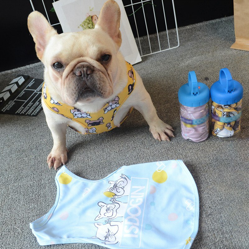 Kesä viilentävät lemmikkivaatteet ulkoilu lihava koira liivi paita vaatteet koirille liivi ranskanbulldog vaatteet koirille