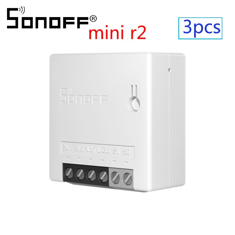 1/3/10pcs Sonoff MINI DIY Smart Switch Small Body Remote Control Wifi Switch Support An External Switch Work With Alexa Google: 3pcs