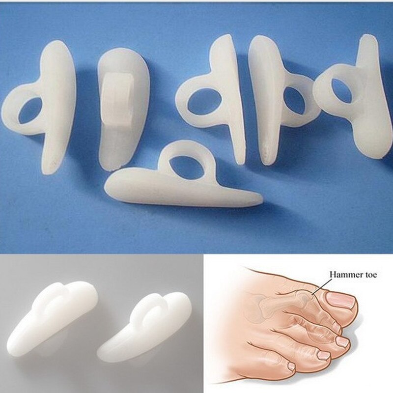 1Pair Unisex Hammer Silicone Toe Protection Bone Toe Ectropion Corrector Health Care Product File for Feet Valgus Adjuster