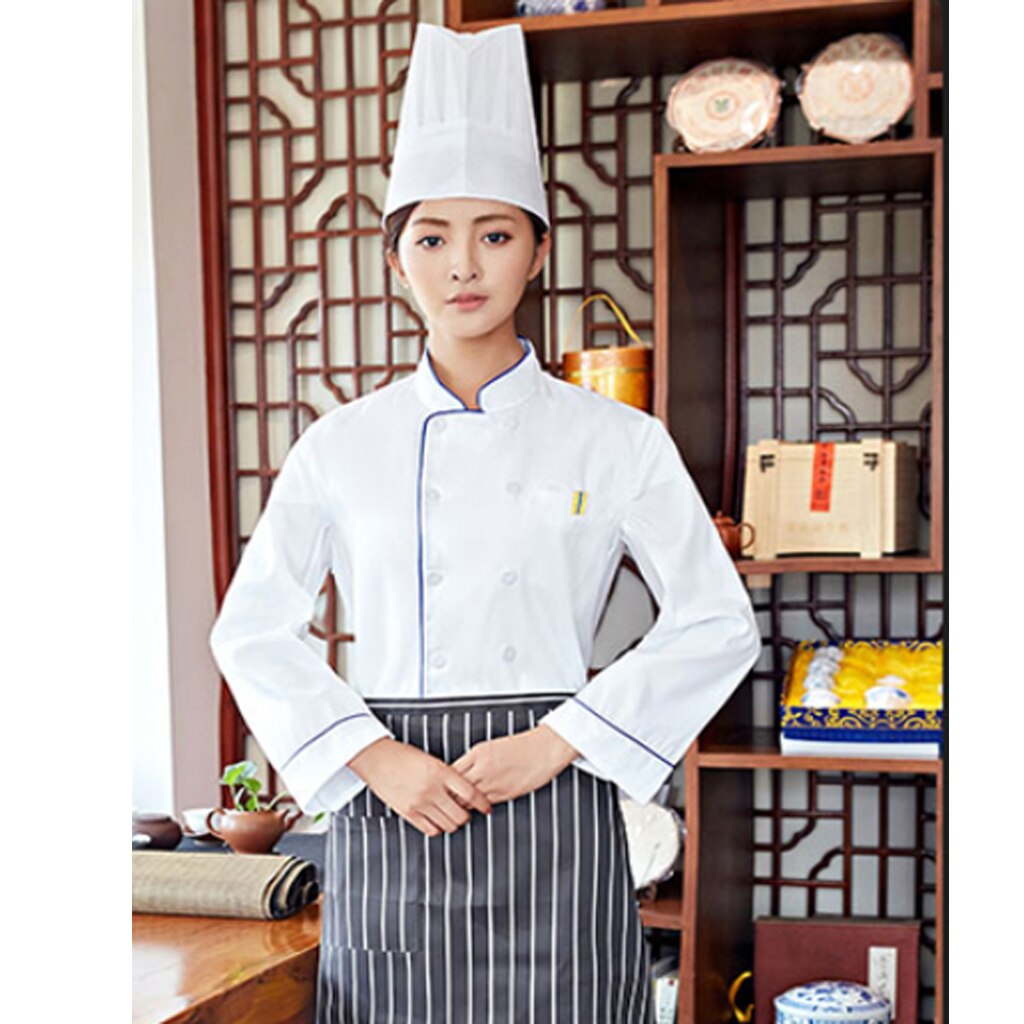 Unisex Chef 'S Jacket Jas Chef Uniform Keuken Lange Mouw Fornuis Restaurant