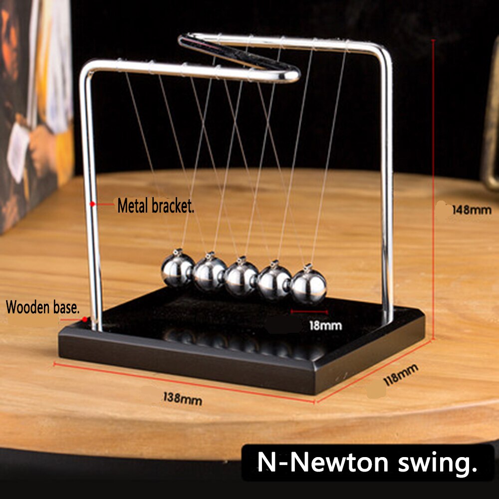 Newton svingbold flytte metal kontor dekompression enkel moderne hjem bordplade dekoration små ornamenter: Lysegul