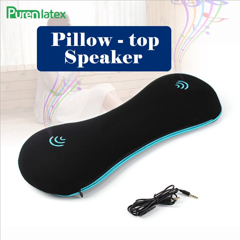 Purenlatex Memory Foam Kussen-Top Speaker Kleine Muziek Kussen Dual Directionele Platte Luidsprekers Orthopedische Contour Power Gratis Kussen