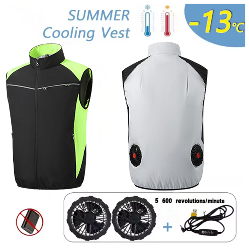 Zomerkoelvest voor heren - USB oplaadbare airco-werkkleding voor buitenvissen