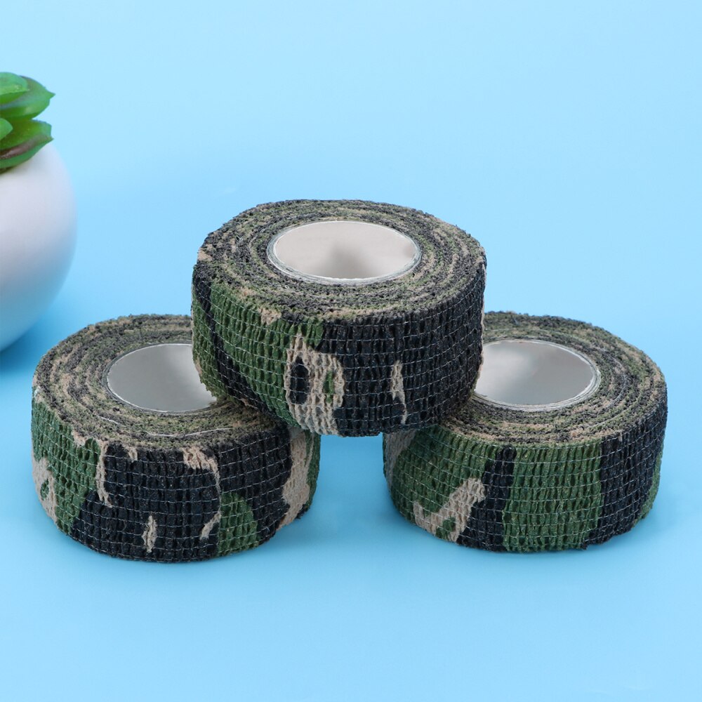 3Pcs Duurzaam Bos Camouflage Bandage Zelfklevende Elastische Waterdichte Ehbo Tape