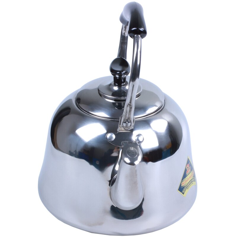 Stainless Steel Whistling Tea Kettle Stove Top Teapot Pot, Thin Base, Lightweight, Fast Boiling, 2L