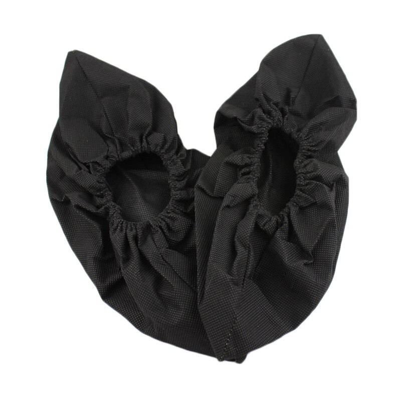 1 Paar Unisex Herbruikbare Schoen Cover Antislip Schoen Cover Huishoudelijke Dikke Wasbare Schoenen Covers Non-Wegwerp Voeten cover Overschoenen: Black