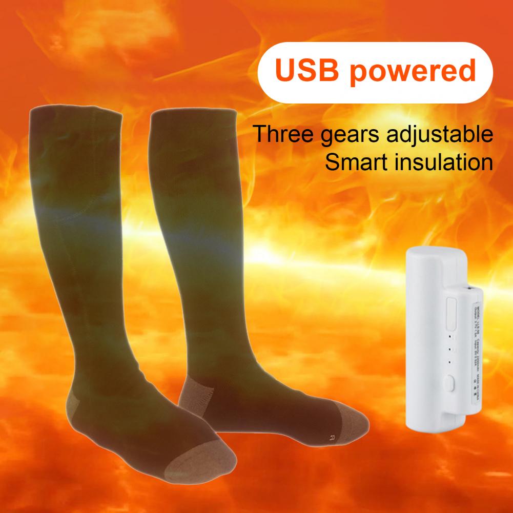 Calcetines térmicos para ancianos, medias calentadas con temperatura constante, cómodos de llevar, eléctricos, 1 Juego