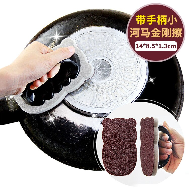 Borrador de esponja de melamina de carburo de silicio, 5 uds., limpiador de melamina mágico para cocina, oficina, limpieza de baño, Nano esponjas: 5PC Handle wipe
