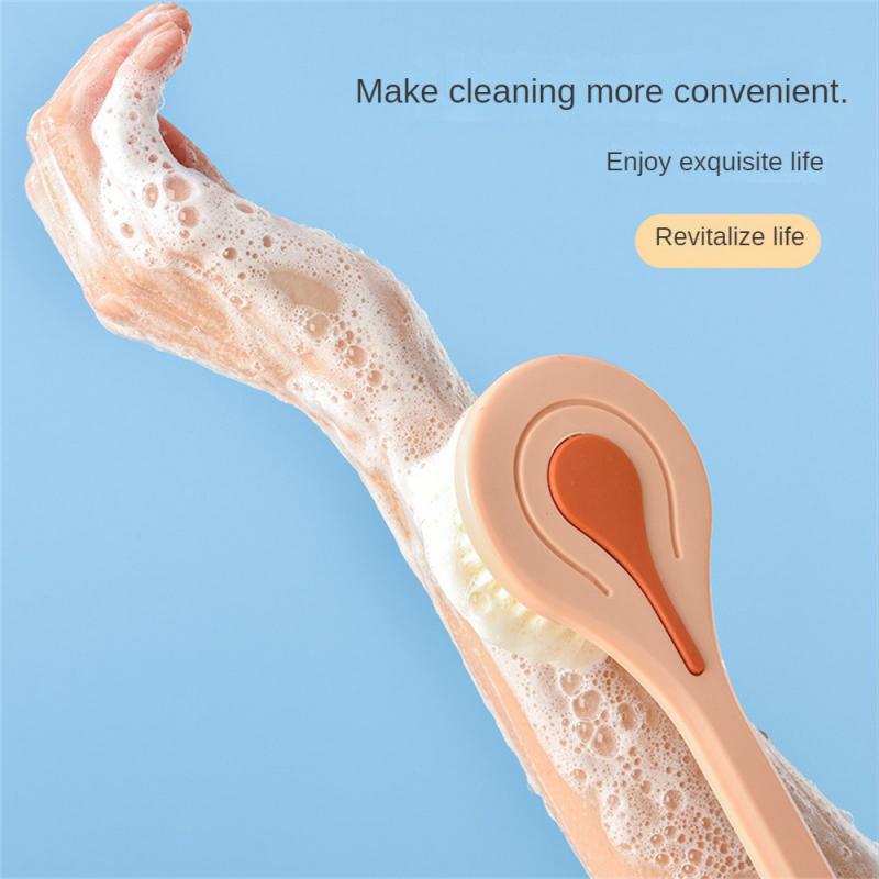 Cepillo de baño de mango largo, cepillo de baño de pelo suave, cepillo de bola trasera, cepillos corporales de baño, depurador de espalda de barro, cepillo de masaje de Ducha