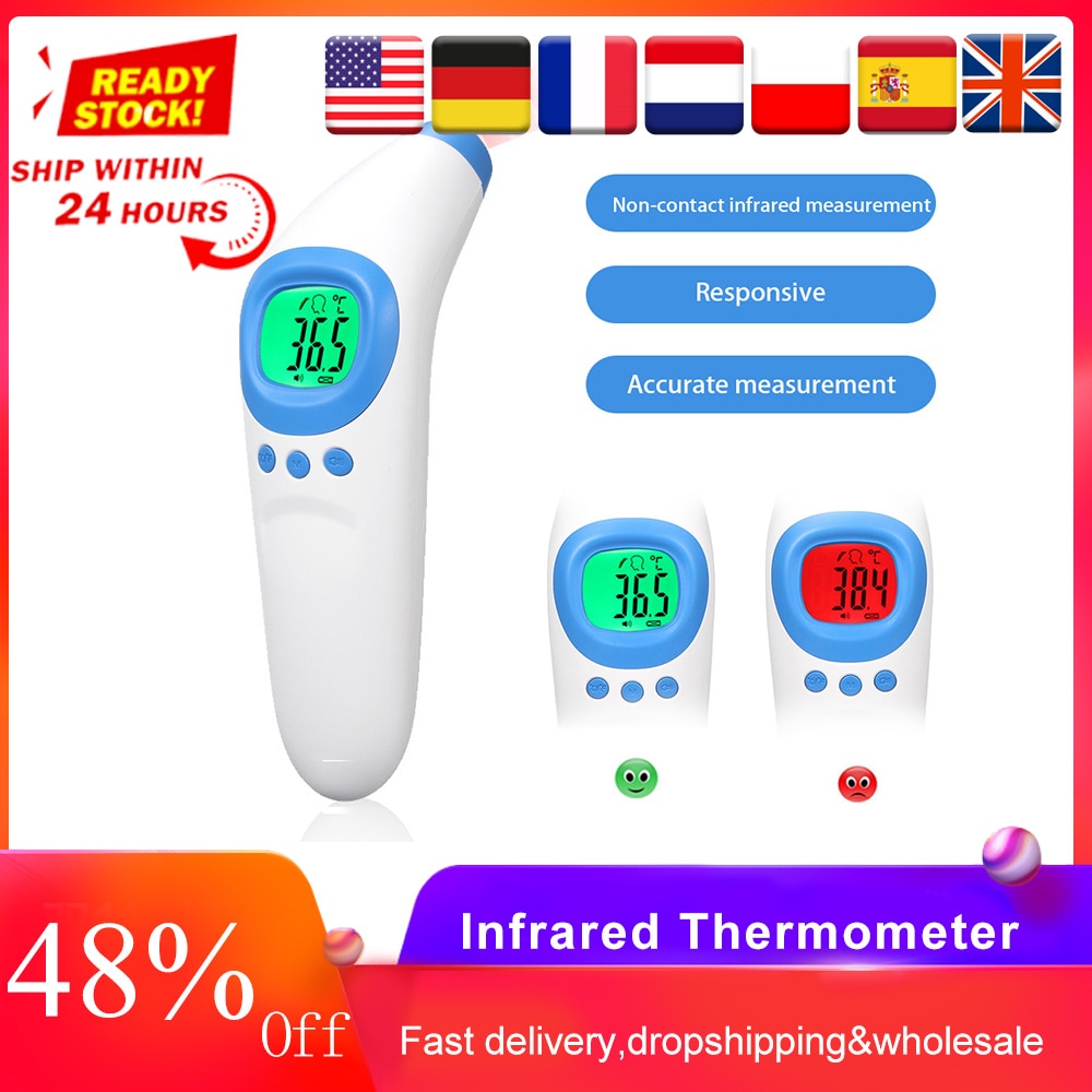 Non-Contact Thermometer Infrarood Oorthermometer Digitale Voorhoofd Ear Ir Thermometer Voor Kinderen Volwassen Lichaam Koorts Ir Termometro