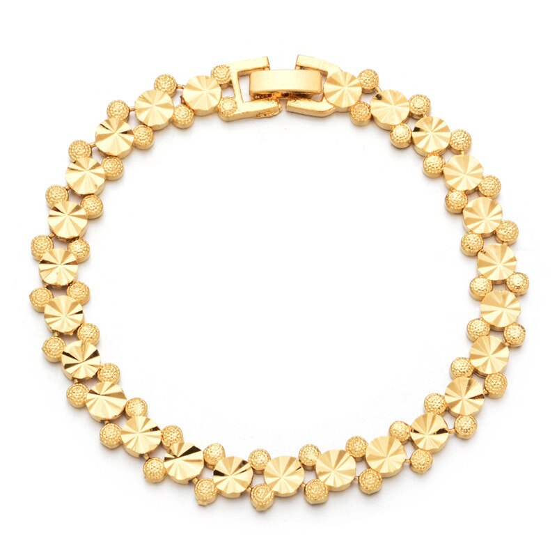 À la Or Chaîne Bracelets Pour Femme Hommes Cuivre Poli Multi-style cubain lien Chaîne Bracelet & BangleJewelry Sans Fondu: Style 2
