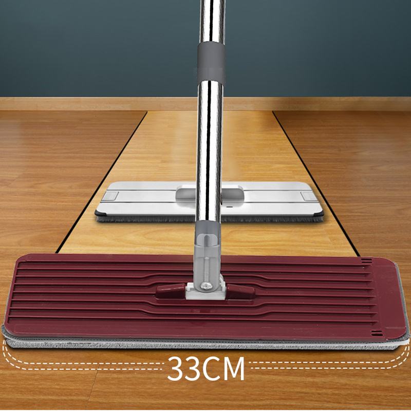 Flat Squeeze Mop and Bucket Hand-Free Wringing Floor Cleaning Mop Wet Dry Usage Magic Automatic Spin Self Cleaning Lazy Mop