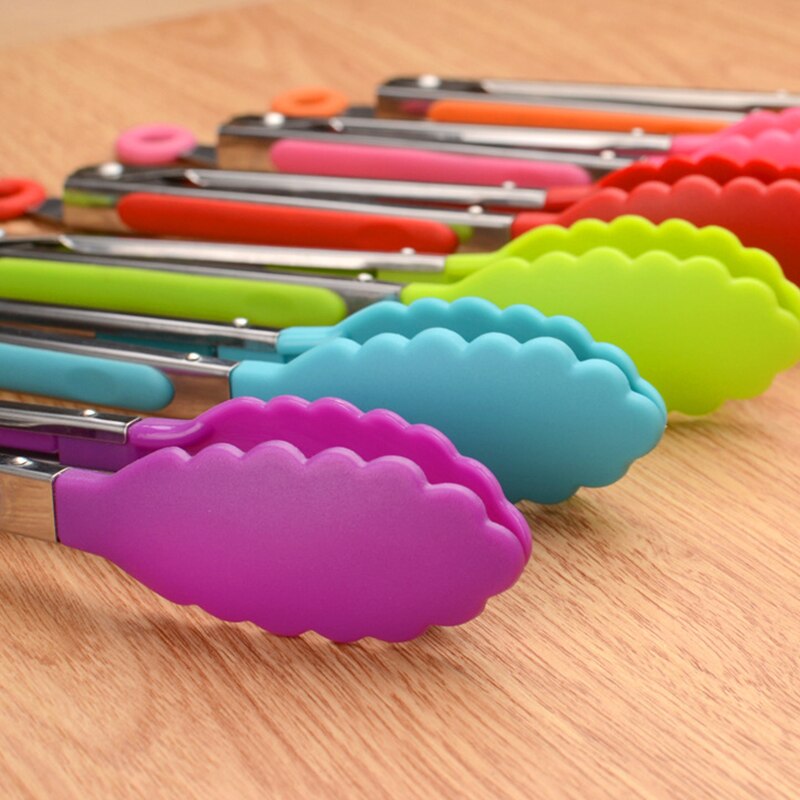 Cooking Tools Kitchen Accessories Stainless Steel Food Clip with Silicone Cover Handle Kitchen Utensils Gadgets Goods Cozinha BQ