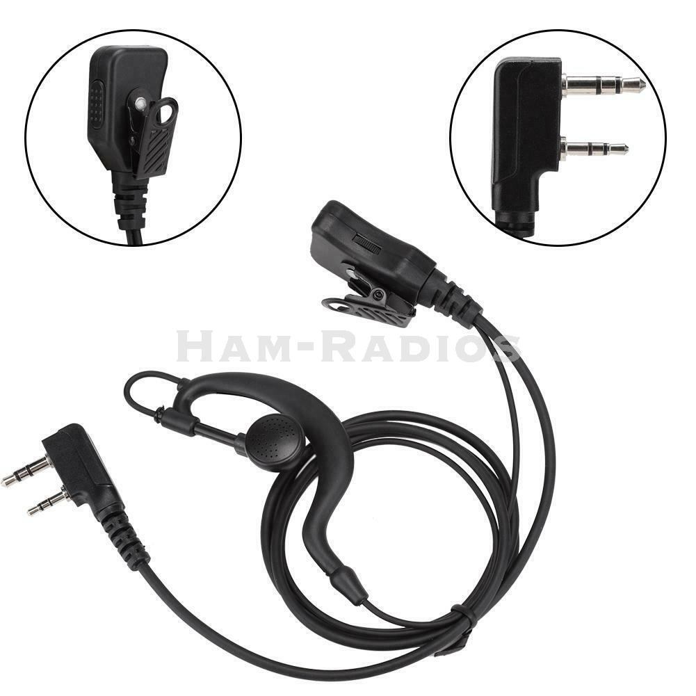 YiNiTONE talkie-walkie écouteur peut accorder volume g-forme écouteur PTTHeadsetfor Baofeng Kenwood TYTRadio
