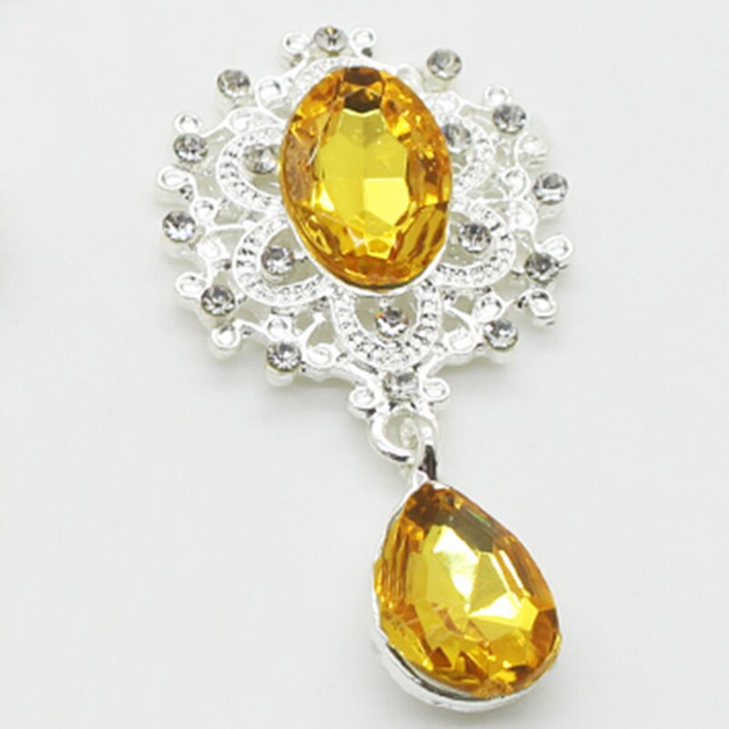 45*25mm Acrylic Rhinestone Brooch 10pcs/Set of Crystal Jewelry Gorgeous Wedding Decoration: 16