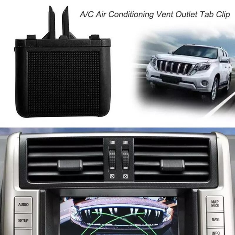 4 Uds coche salida de aire de grifo Clip Kit de reparación de aire acondicionado Ventilación para Toyota Prado