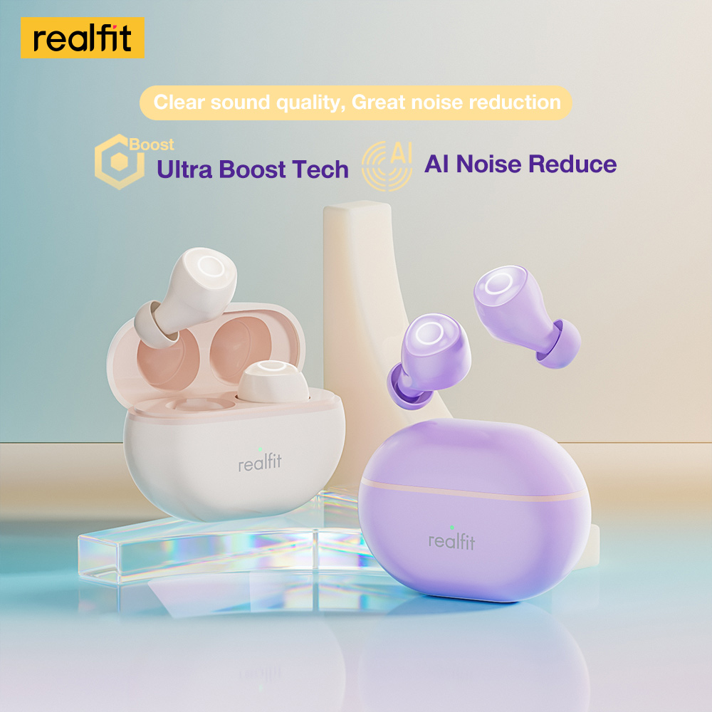 Realfit F4 Mini ANC auriculares Bluetooth 40dB cancelación activa de ruido HIFI auriculares inalámbricos de graves pesados para realme xiaomi
