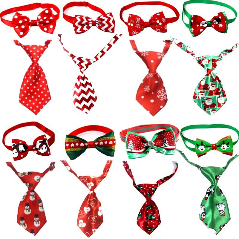 1Pc Kerst Hond Accessoires Leuke Kat Stropdassen Vlinderdas Set Verstelbare Halsband Voor Kleine Hond Kerst Kostuum Dierbenodigdheden