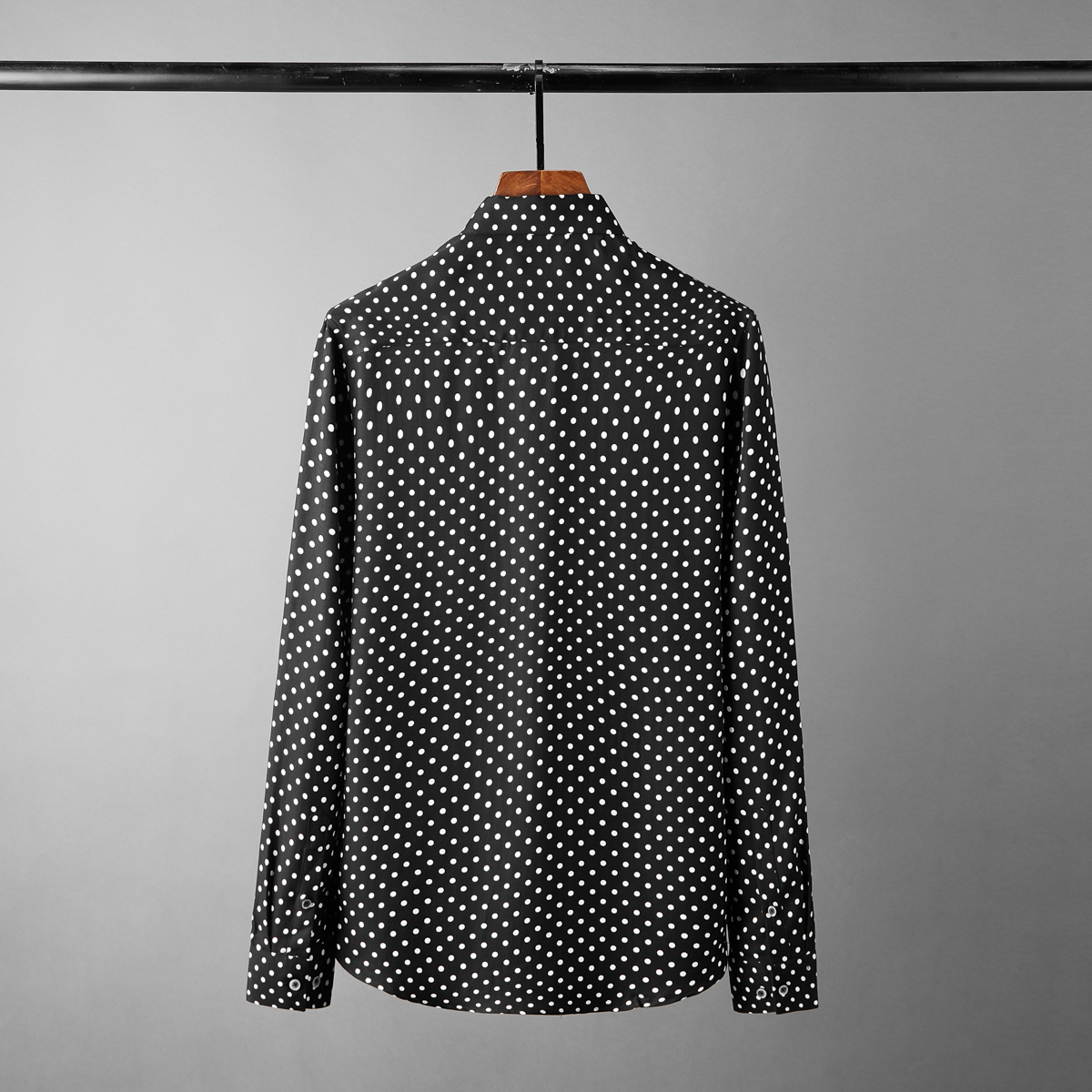 Minglu 100%  bomuldsskjorter til mænd luksus diamant langærmede polkaprikkede herre skjorter plus størrelse 4xl slim fit mænd til fest skjorter