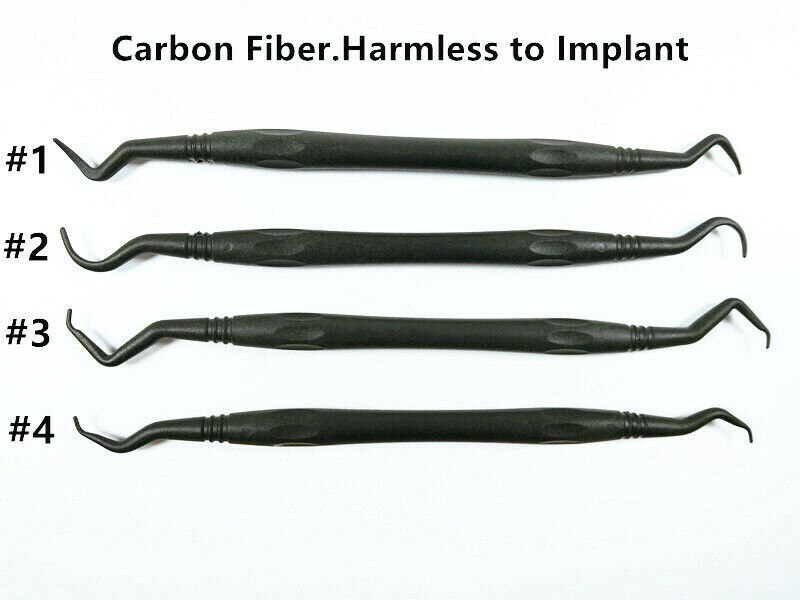 4pis/Lot Dental Carbon Fibre Implant Scaling Scaler Periodental Cleaner NoHarmTo Implants 134