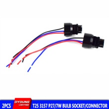 Led Socket T25 3157 P27/7W Plug Kabel Connector Adapter Base Voor Auto Switchback Back-Up Reverse brake Richtingaanwijzer 2 Stks/partij