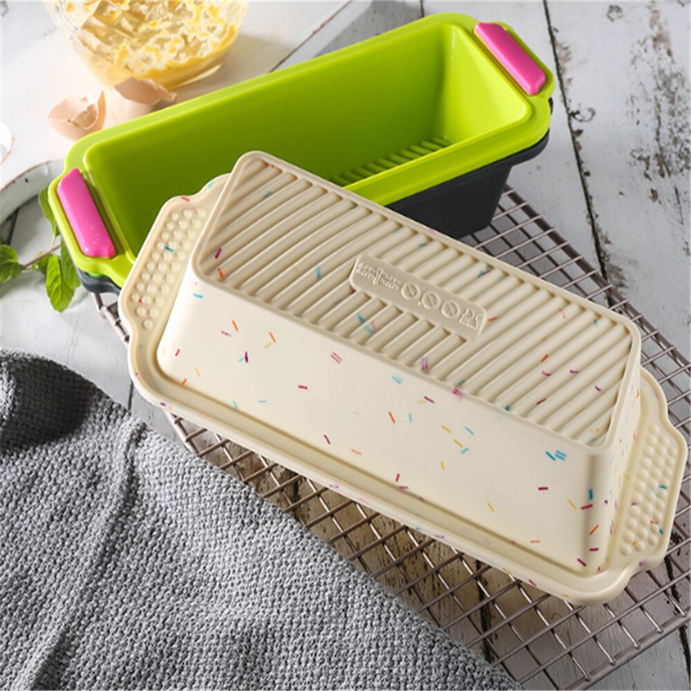 Siliconen bakvorm siliconen cakevormen toast broodvorm snoep taartgereedschap gebak siliconen mal diy rechthoek keuken bakgereedschap