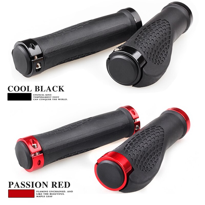 MTB Bike Lenker Grip Gummi Anti-Skid Ergonomische Berg MTB Radfahren Teile Fahrrad Griffe Schwarz Gold Rot Blau