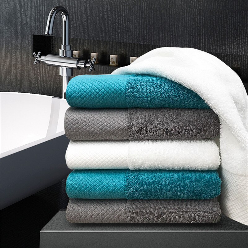 Femstjernet hotel bomuld absorberende stort badehåndklæde bomuld badehåndklæde unisex hvid 800g 160*80cm