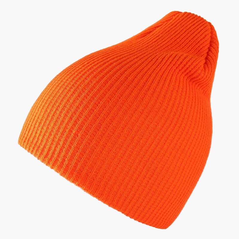 Wintermuts voor dames, meisjesmutsen, damesmutsen, herenmutsen, herfstmuts, zachte warme muts, effen kleur, unisex mutsen: Oranje
