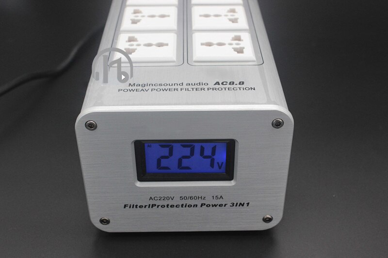 3000VA 15A HIFI Power filter of Audio system LED Display Audio Power Filter Purifier Lightning Protection AC power outlet filter