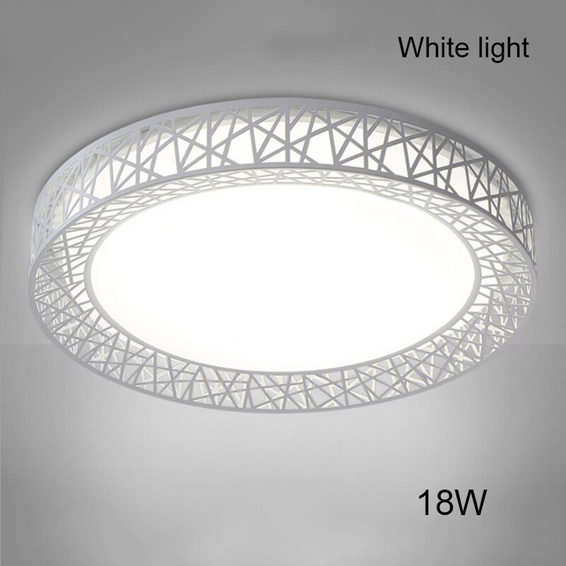 LED Ceiling Light Bird Nest Round Lamp Modern Fixtures For Living Room Bedroom Kitchen BJStore: White light 18W