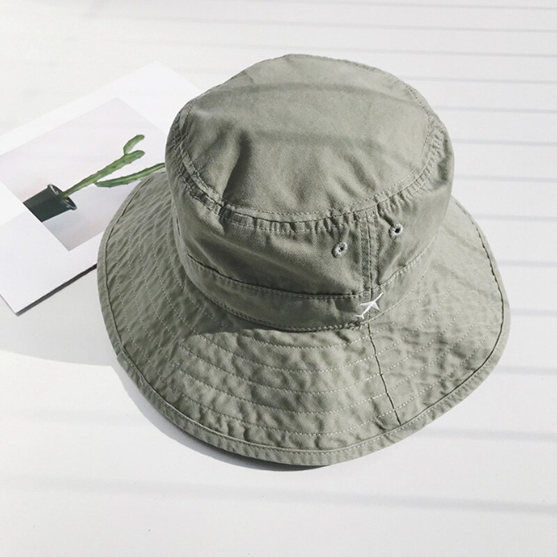 Broderi fly bucket hat kvinder udendørs sport hip hop kasket mænd sommer fiskeri sol hat panama mand bomuld flade hatte