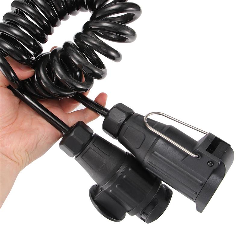 12V 13-13 Pin Trailer Plug Socket With Spring Cable 300cm Extension Cord Wiring Caravan Connectors Car Accessories