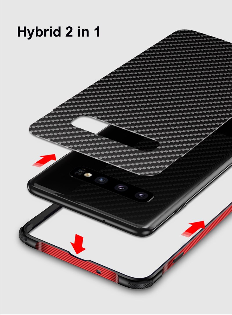Funda metálica a prueba de golpes para Samsung Galaxy S10 S10 + funda de borde de goma para Samsung Note 10 S10 S10 Plus funda Coque