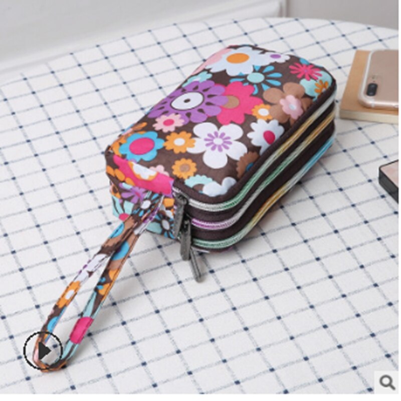 Women Wallet Bag Purse Triple Zipper Clutch Bag Phone Case Organizer Pouch Wallet Card Holder Cover Protection Phone Bag