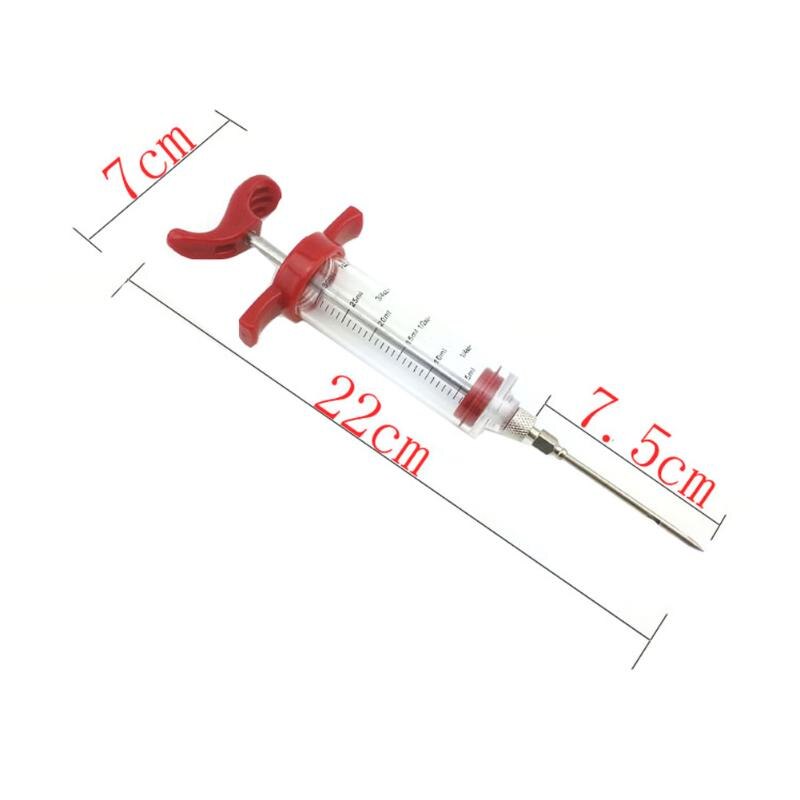 30ml BBQ Kalkoen Kip Smaak Injectoren Turkije Vlees Spuit Marinade Naalden Thanksgiving Dag Keuken Injectoren Koken Tool