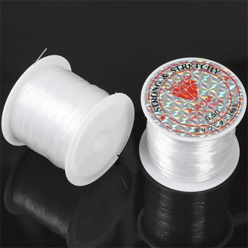 0.2/0.3/0.4/0.5/0.6/0.7/0.8mm 1 Roll Fish Line Wire Clear Non-stretch Strong Nylon String Beading Cord Thread Jewelry DIY