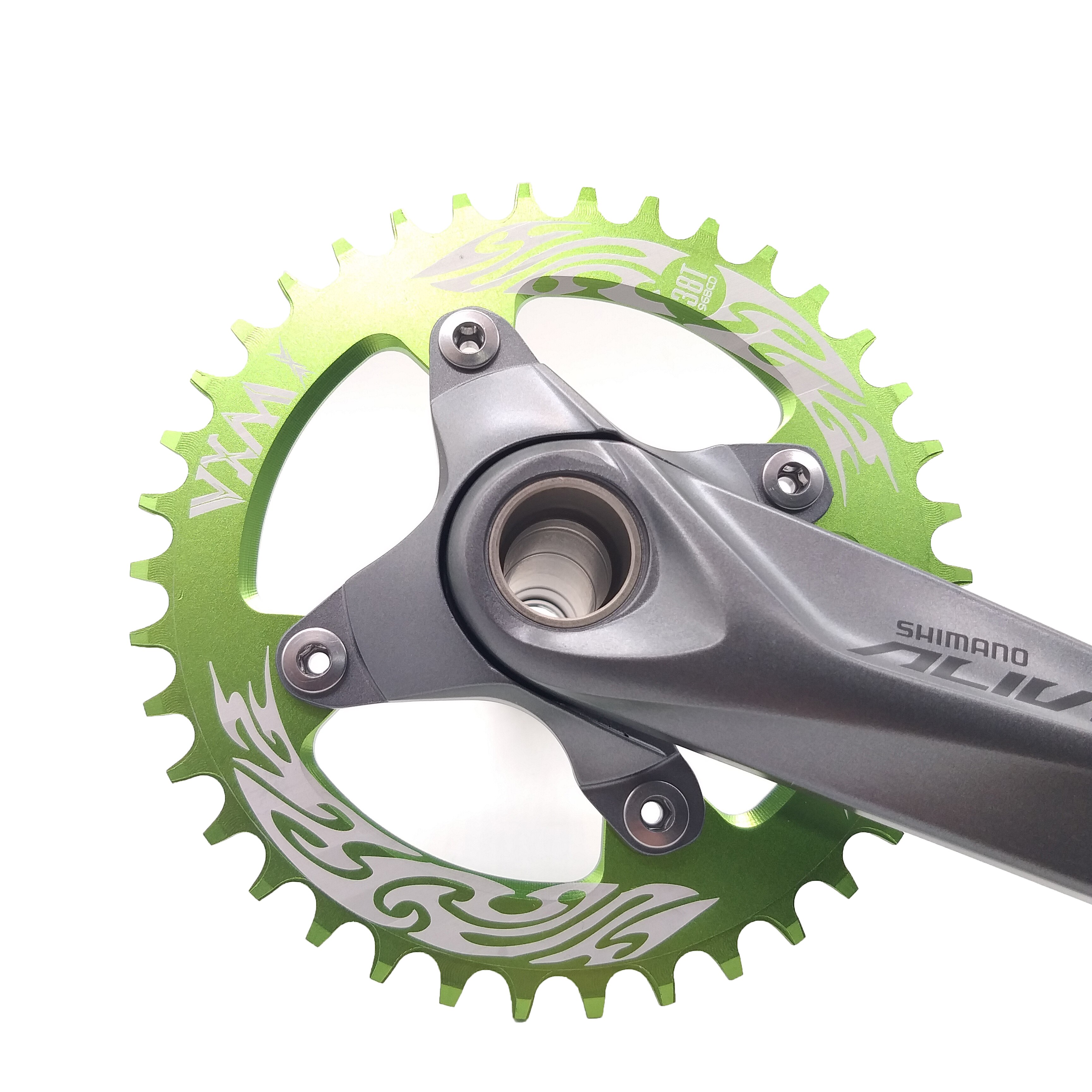 Shimano Alivio M4050 bike bicycle mtb crankset with VXM 96BCD Round Narrow Wide chainring 32T 34T 36T 38T Round with BB52