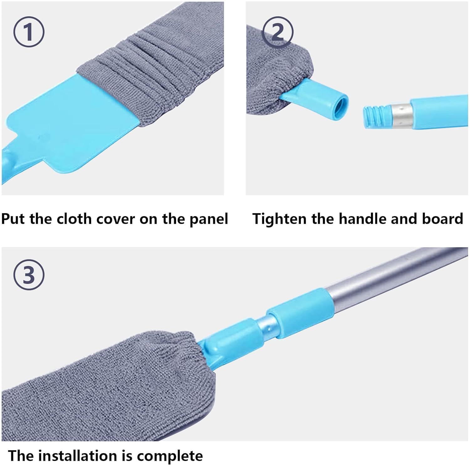 UNTIOR-fregonas para polvo de mango largo, fregonas para limpieza de suelo y techo, limpiador de polvo para fondo de cama, cepillo para quitar el polvo del sofá, herramienta de limpieza del hogar