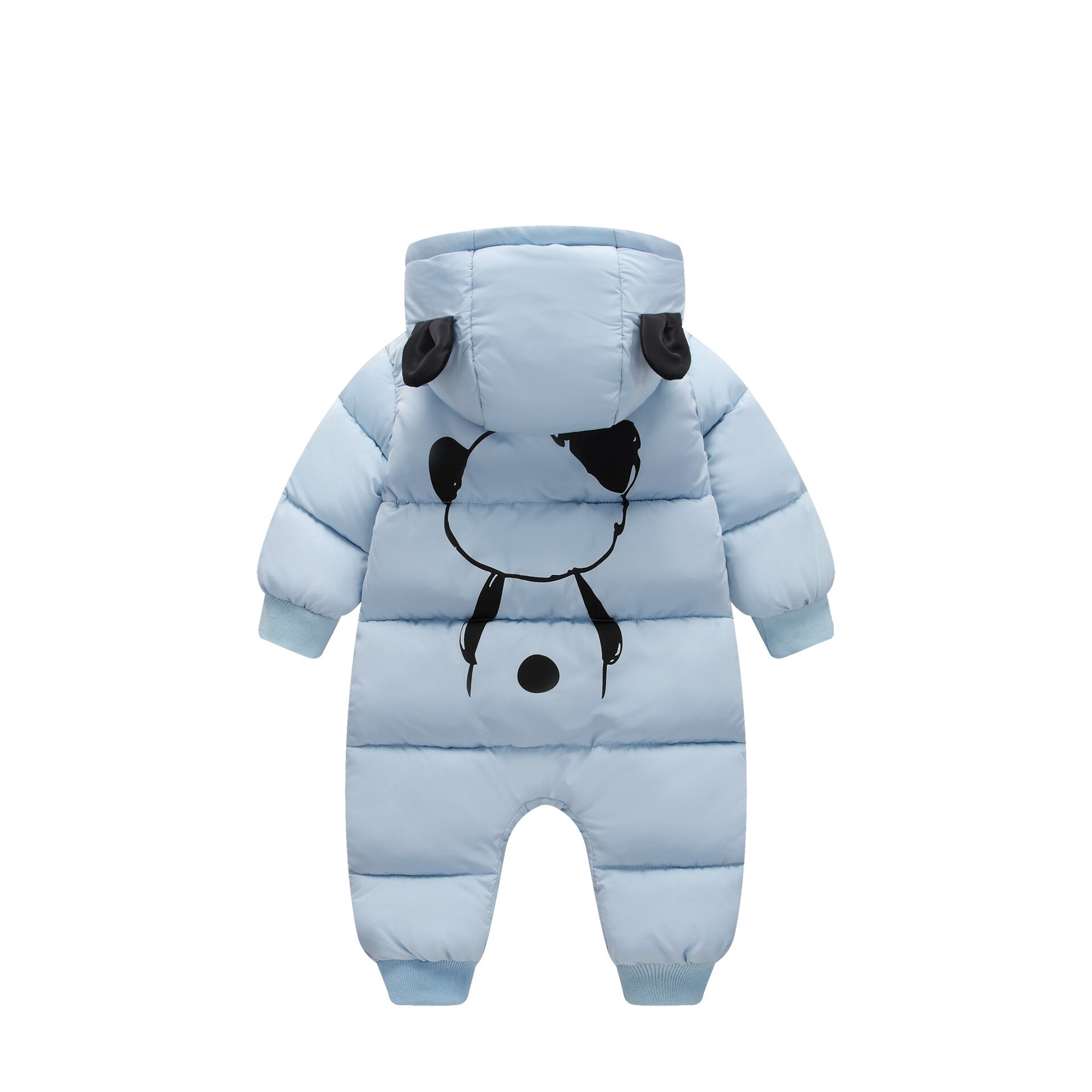 Baumwolle kleidung herbst/winter infant mädchen cartoon panda mäntel kinder baby jungen verdicken erwärmung jacke overalls: blue / 6m